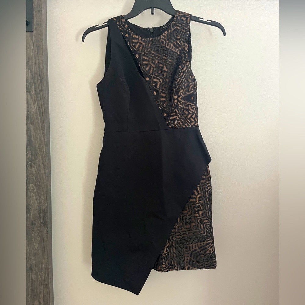 BCBGMaxazaria Black and brown mini dress size 6